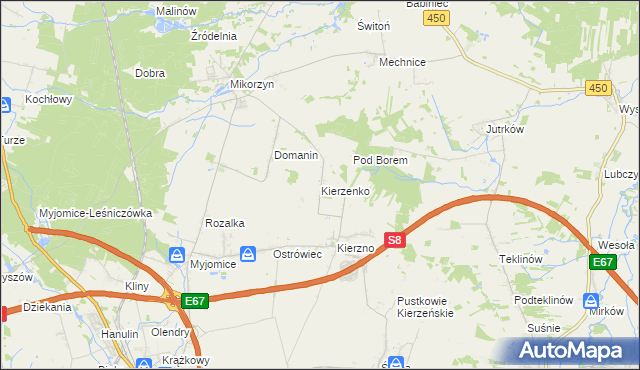 mapa Kierzenko, Kierzenko na mapie Targeo