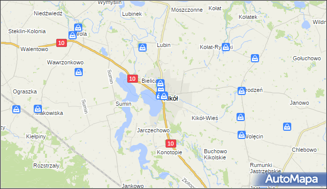 mapa Kikół, Kikół na mapie Targeo