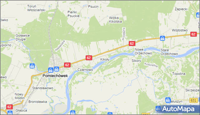mapa Kikoły, Kikoły na mapie Targeo