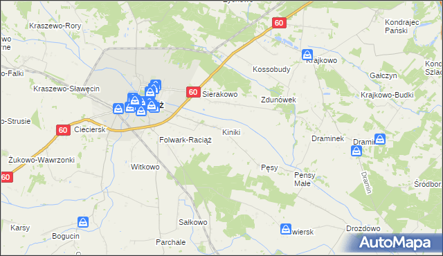 mapa Kiniki, Kiniki na mapie Targeo