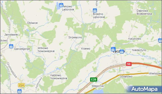 mapa Kisewo, Kisewo na mapie Targeo