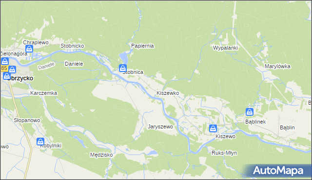 mapa Kiszewko, Kiszewko na mapie Targeo