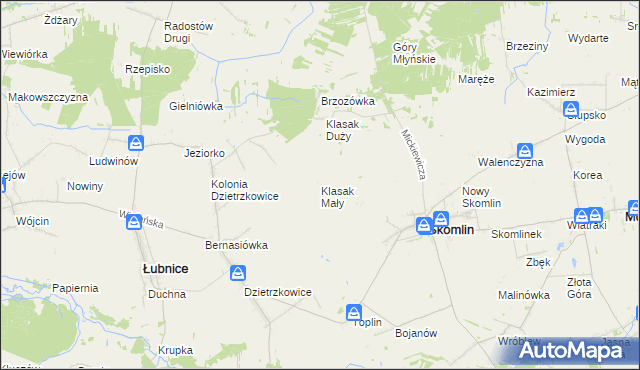 mapa Klasak Mały, Klasak Mały na mapie Targeo