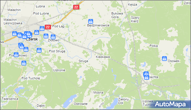 mapa Klaskawa, Klaskawa na mapie Targeo