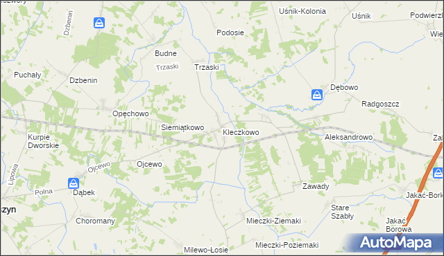 mapa Kleczkowo, Kleczkowo na mapie Targeo