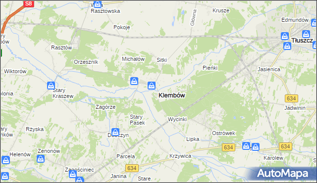 mapa Klembów, Klembów na mapie Targeo