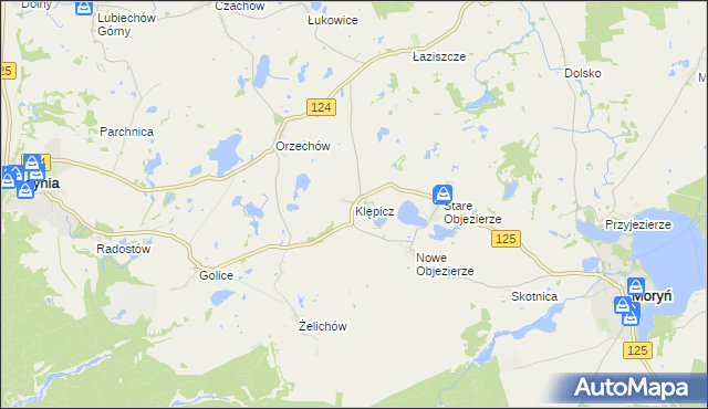 mapa Klępicz, Klępicz na mapie Targeo