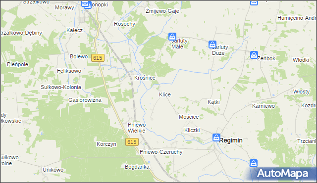 mapa Klice, Klice na mapie Targeo