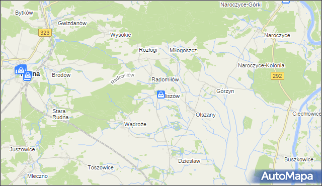 mapa Kliszów gmina Rudna, Kliszów gmina Rudna na mapie Targeo