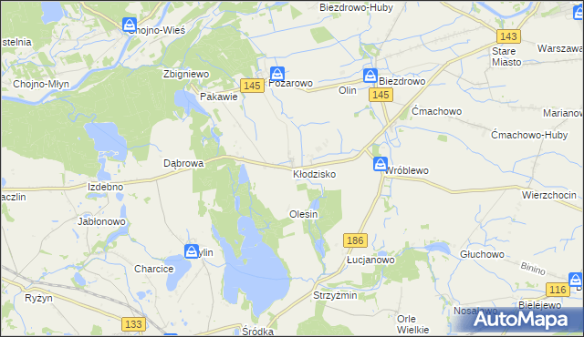 mapa Kłodzisko, Kłodzisko na mapie Targeo