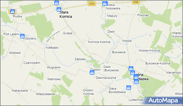 mapa Klukowszczyzna, Klukowszczyzna na mapie Targeo