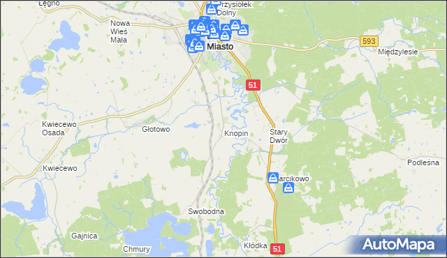 mapa Knopin, Knopin na mapie Targeo