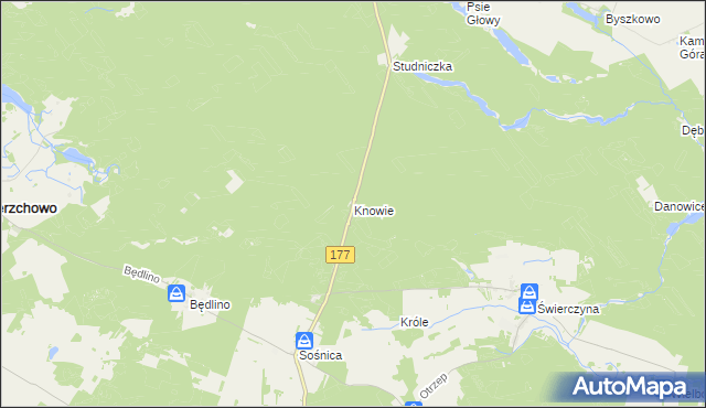 mapa Knowie, Knowie na mapie Targeo