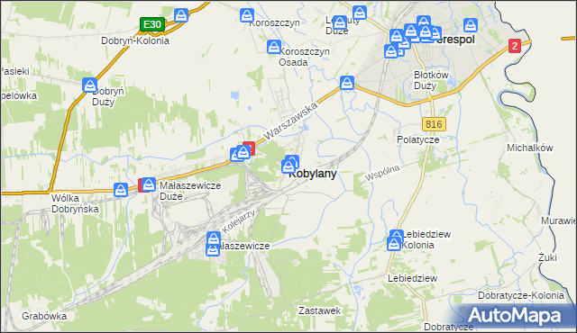 mapa Kobylany gmina Terespol, Kobylany gmina Terespol na mapie Targeo