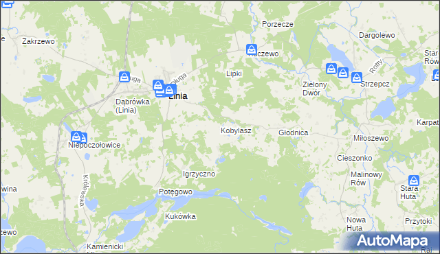 mapa Kobylasz, Kobylasz na mapie Targeo