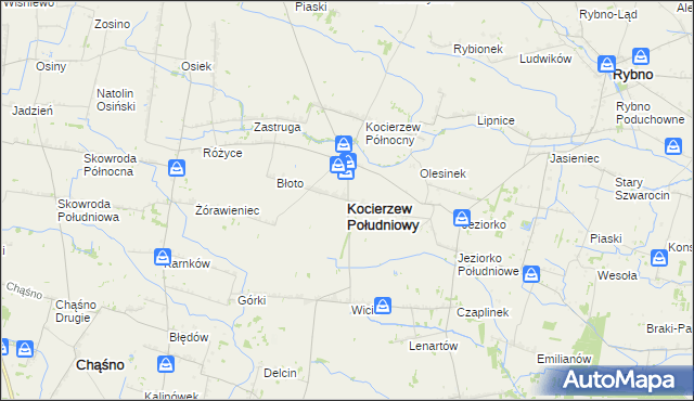 mapa Kocierzew Południowy, Kocierzew Południowy na mapie Targeo