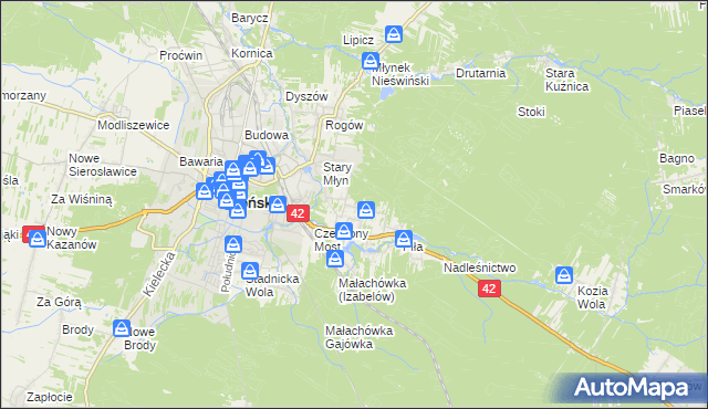 mapa Koczwara, Koczwara na mapie Targeo