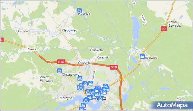 mapa Kołatnik, Kołatnik na mapie Targeo