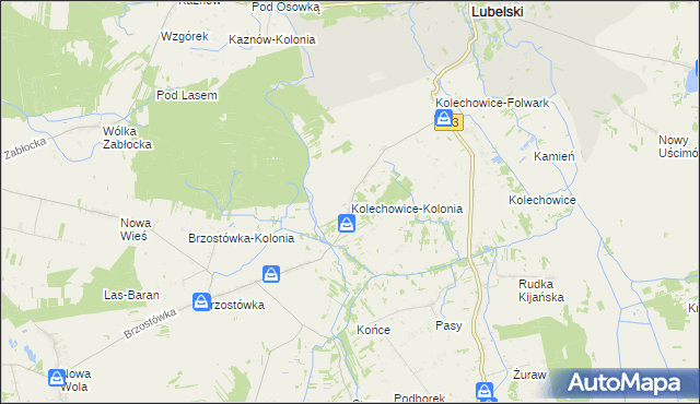 mapa Kolechowice-Kolonia, Kolechowice-Kolonia na mapie Targeo