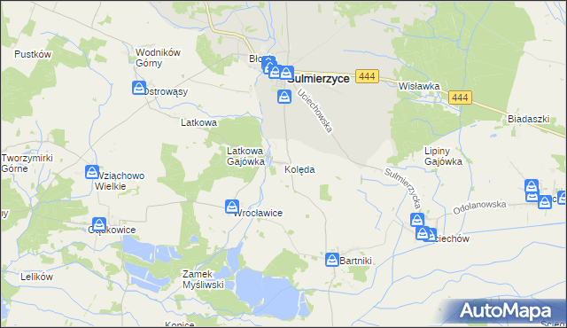 mapa Kolęda, Kolęda na mapie Targeo