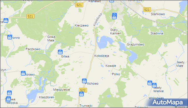 mapa Kołodzieje gmina Prabuty, Kołodzieje gmina Prabuty na mapie Targeo