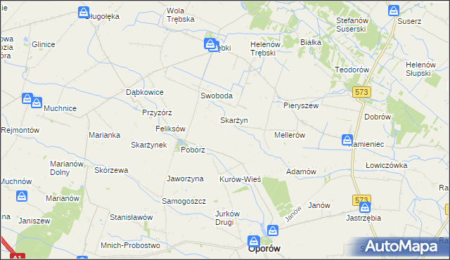 mapa Kolonia-Pobórz, Kolonia-Pobórz na mapie Targeo