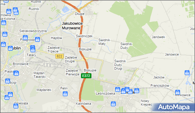 mapa Kolonia Świdnik Mały, Kolonia Świdnik Mały na mapie Targeo