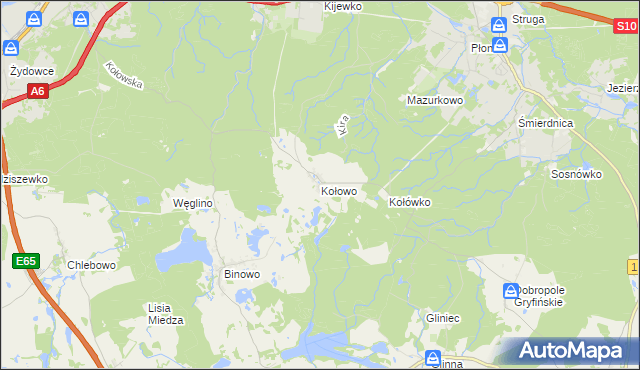 mapa Kołowo, Kołowo na mapie Targeo