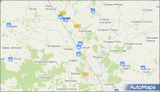 mapa Konopki gmina Stupsk, Konopki gmina Stupsk na mapie Targeo