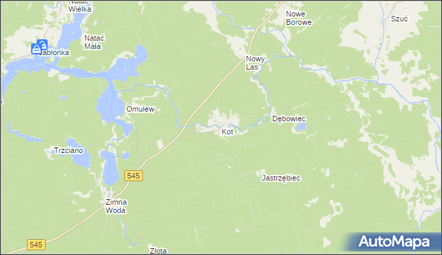 mapa Kot, Kot na mapie Targeo