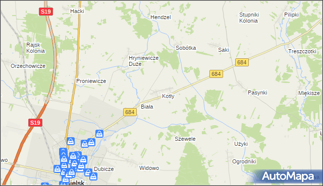 mapa Kotły, Kotły na mapie Targeo