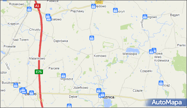 mapa Kotnowo, Kotnowo na mapie Targeo
