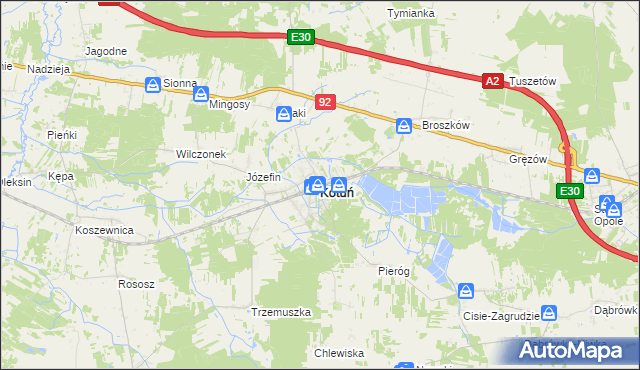 mapa Kotuń powiat siedlecki, Kotuń powiat siedlecki na mapie Targeo