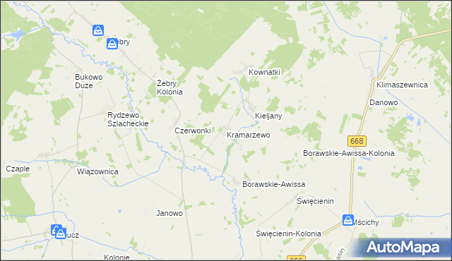 mapa Kramarzewo gmina Radziłów, Kramarzewo gmina Radziłów na mapie Targeo