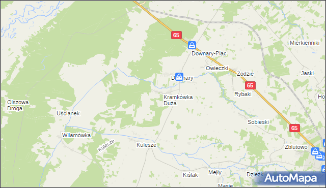 mapa Kramkówka Duża, Kramkówka Duża na mapie Targeo