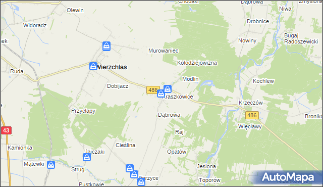 mapa Kraszkowice, Kraszkowice na mapie Targeo