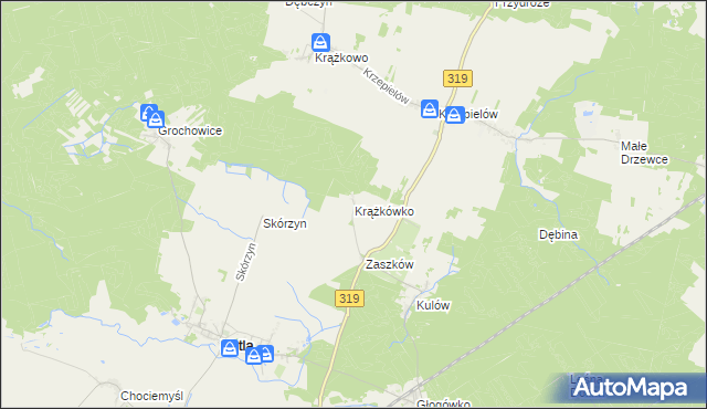 mapa Krążkówko, Krążkówko na mapie Targeo