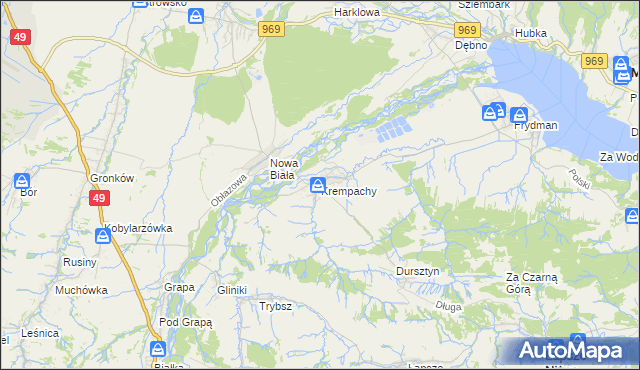 mapa Krempachy, Krempachy na mapie Targeo