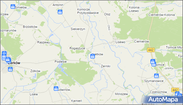 mapa Kretków, Kretków na mapie Targeo