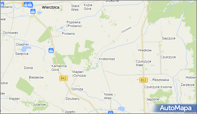 mapa Krobonosz, Krobonosz na mapie Targeo
