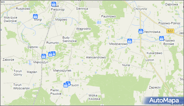 mapa Krogule, Krogule na mapie Targeo