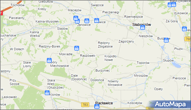 mapa Kropidło, Kropidło na mapie Targeo