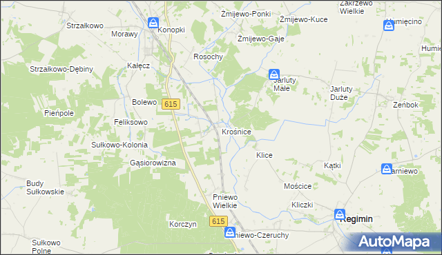 mapa Krośnice gmina Stupsk, Krośnice gmina Stupsk na mapie Targeo