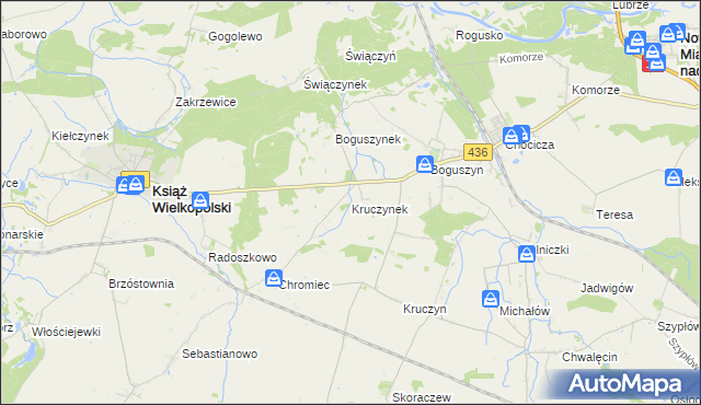 mapa Kruczynek, Kruczynek na mapie Targeo