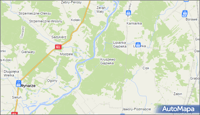 mapa Kruszewo Gajówka, Kruszewo Gajówka na mapie Targeo