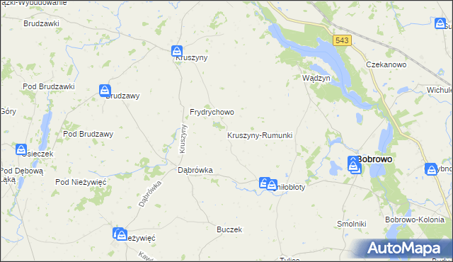 mapa Kruszyny-Rumunki, Kruszyny-Rumunki na mapie Targeo