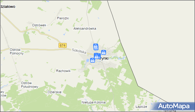 mapa Krynki powiat sokólski, Krynki powiat sokólski na mapie Targeo