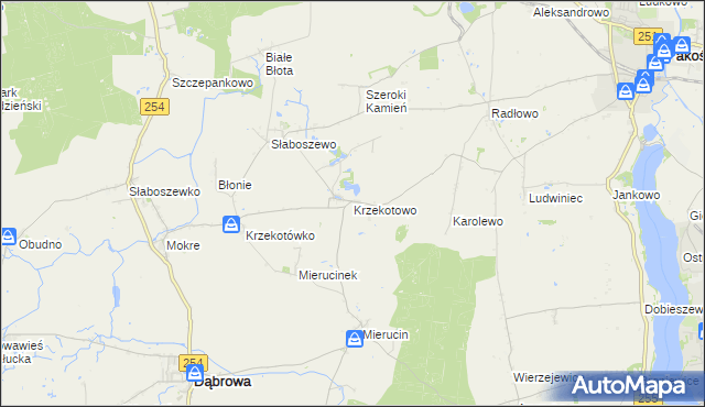 mapa Krzekotowo, Krzekotowo na mapie Targeo