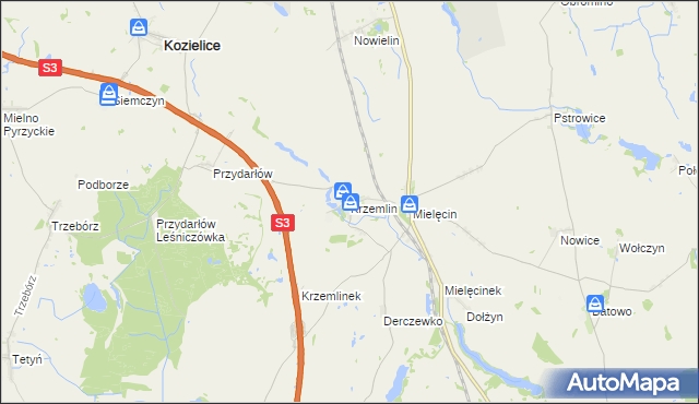 mapa Krzemlin, Krzemlin na mapie Targeo