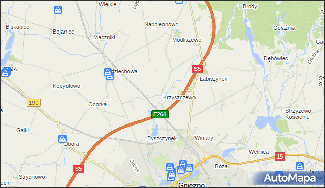 mapa Krzyszczewo, Krzyszczewo na mapie Targeo